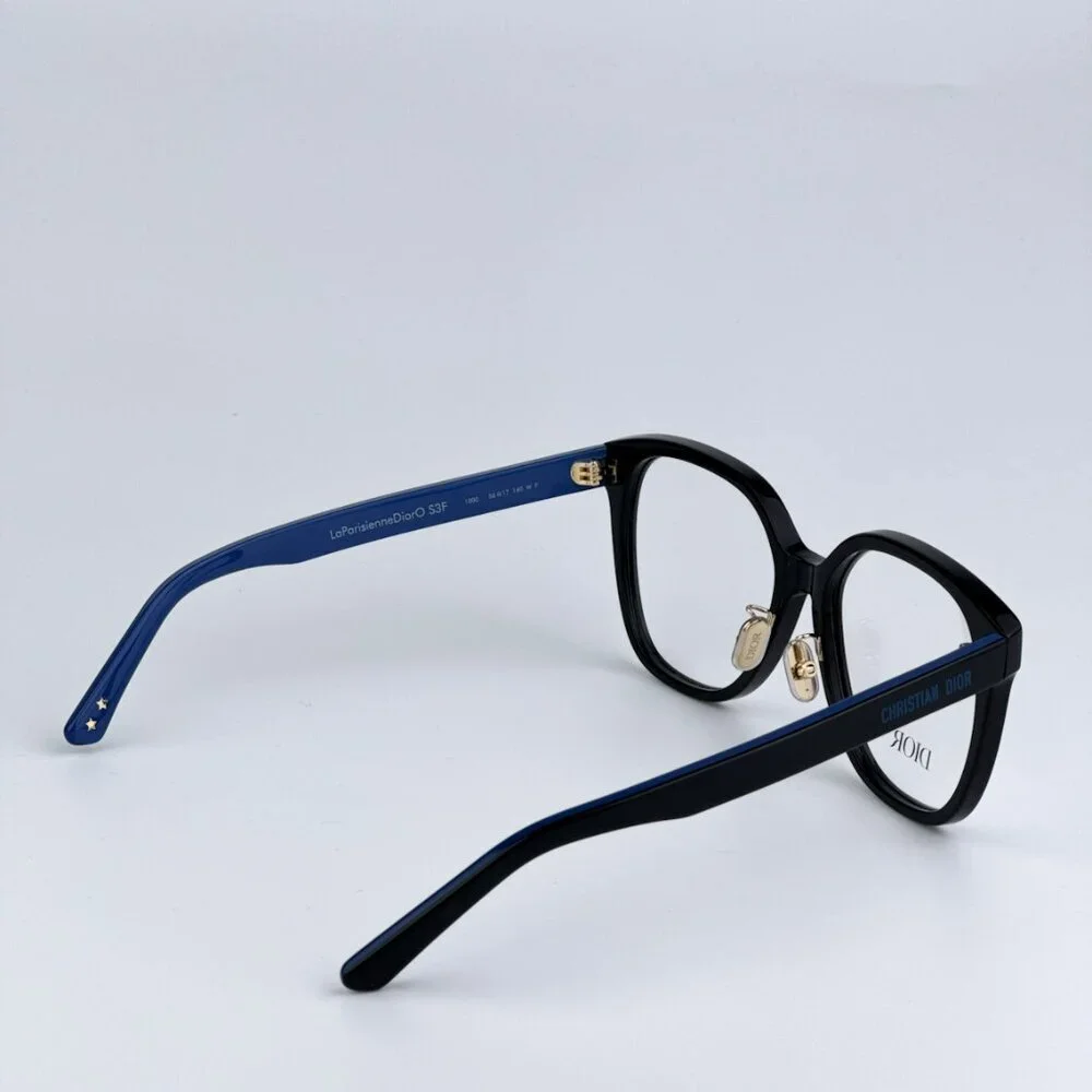 Dior LAPARISIENNEDIORO S3F 1000 BRAND NEW Eyeglasses Black Blue Women Geometric